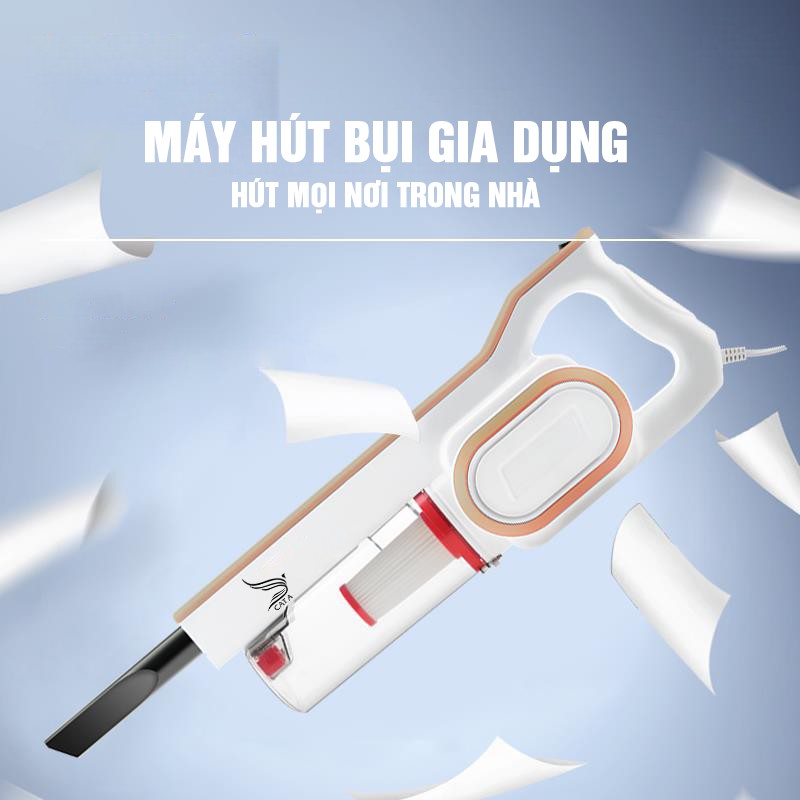 Máy Hút Bụi Cầm Tay Thương Hiệu Cát Á Thế Hệ Mới 2 trong 1 - có 3 đầu hút, vô cùng tiện lợi