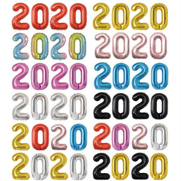 Set 4 bong bóng kiếng chữ 2020 (70cm)