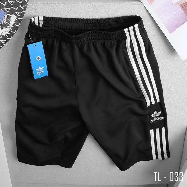 Quần short thun thể thao adidas dày dặn full 3 túi khoá