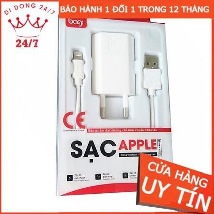 Bộ Sạc Nhanh BAGI cho Iphone -Samsung - Oppo chính hãng 1 đổi 1 trong 12 tháng