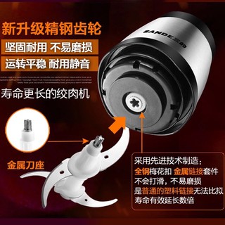 Máy xay thịt Sande cối 2L( thủy tinh và inox)