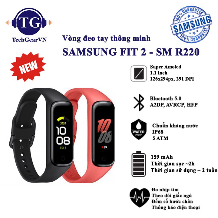 Đồng hồ thông minh Samsung Fit 2 - SM R220