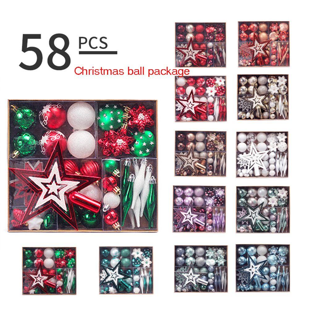 Bộ 58 Quả Cầu Giáng Sinh Trang Trí Nhà Cửa
