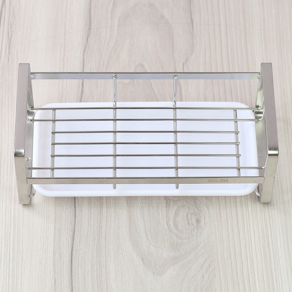 Kệ rổ đựng đồ rửa chén dán tường gạch men Hobby Home Decor KRC6 - mẫu lớn kèm keo dán và miếng dán