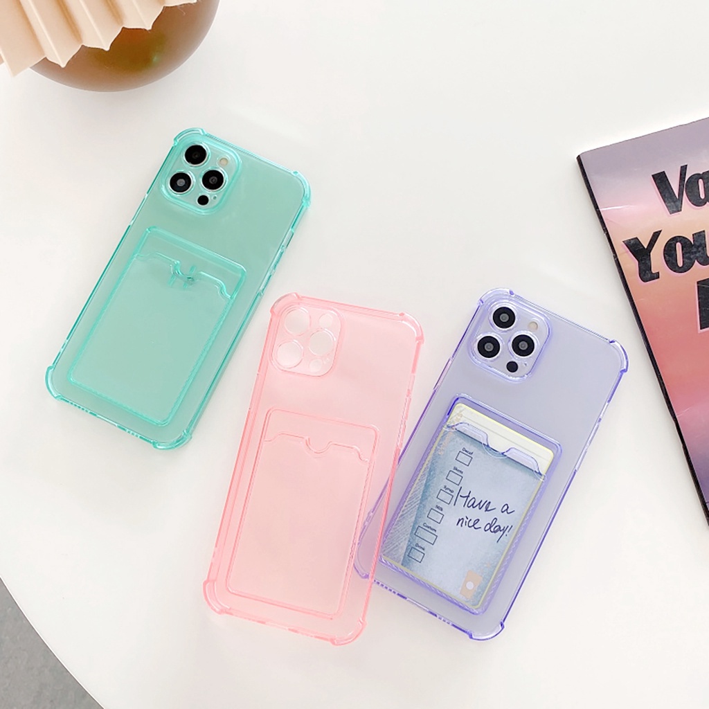 Ốp Lưng iPhone Silicon Dẻo Đựng Thẻ Cao Cấp, Chống Sốc, Bảo Vệ Camera-iP 7/8/X/XS/11/12/13/14/15/16/17/Plus/Pro/Max/Air | BigBuy360 - bigbuy360.vn