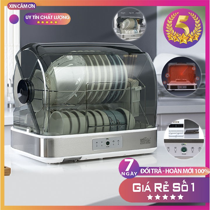 Máy sấy chén bát, Máy sấy bát đĩa 💎𝐅𝐑𝐄𝐄𝐒𝐇𝐈𝐏💎 Công nghệ khử trùng tia UV nhiệt độ 70 độ C Wanchang BJG62