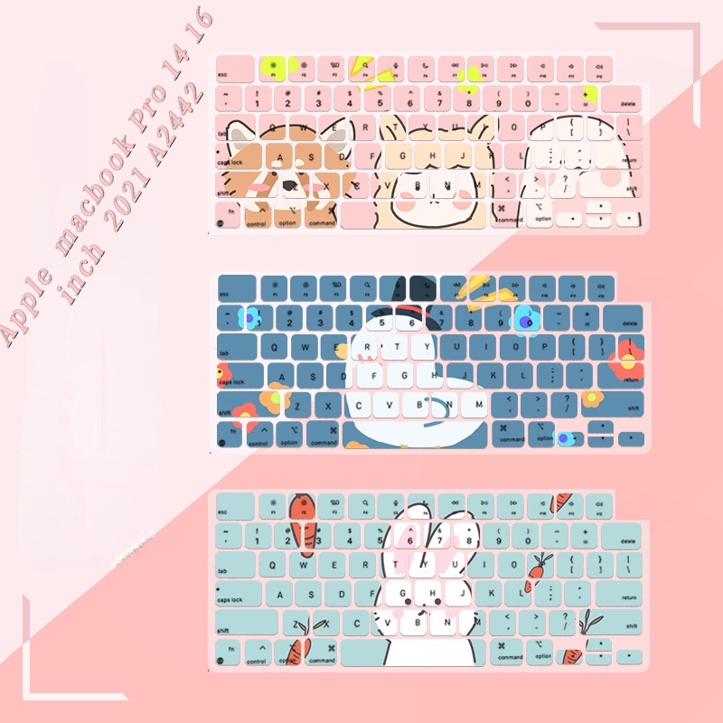 Phim Dán Bảo Vệ Bàn Phím Laptop Apple Macbook Pro 14 16 Inch 2021 A2442 Họa Tiết Hoạt Hình Dễ Thương