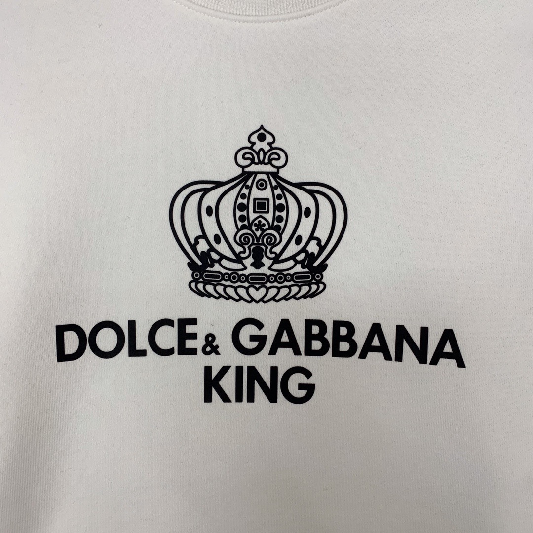 D0LCE & GABBA Year 2020 new autumn and winter men's sweaters LOGO crown printed sweaters pure cotton fabric no luster