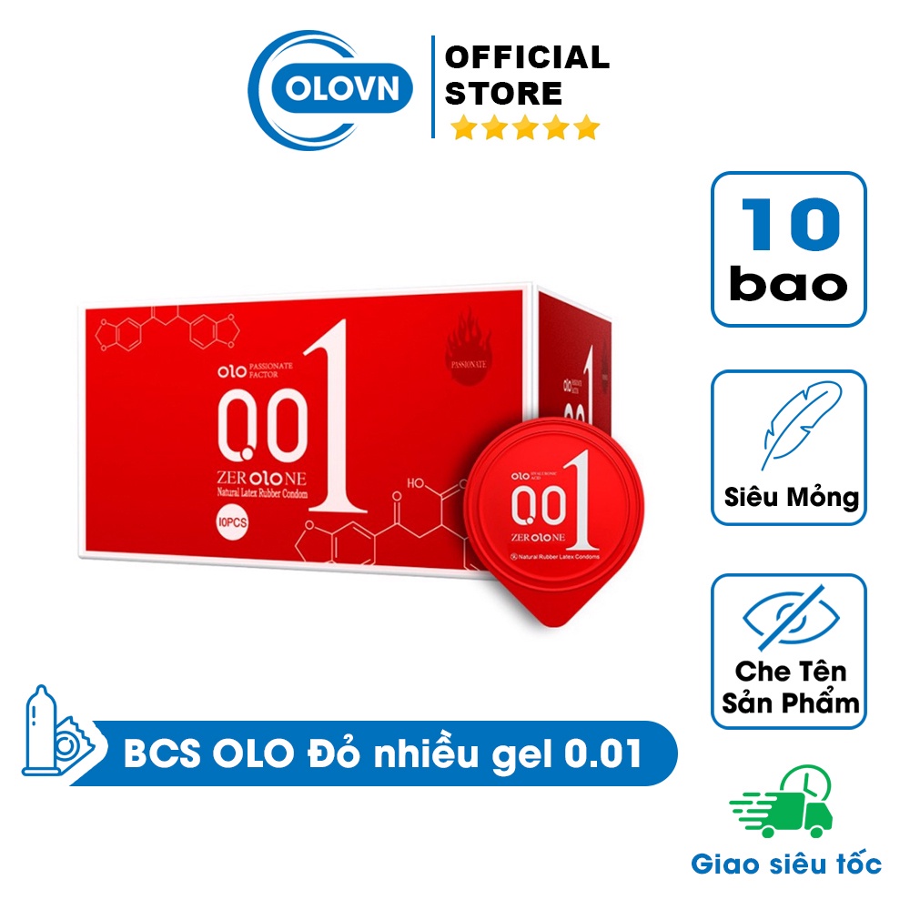 bcs siêu mỏng, bcs siêu truyền nhiệt, nhiều gel bôi trơn chính hãng - OLOVNSTORE