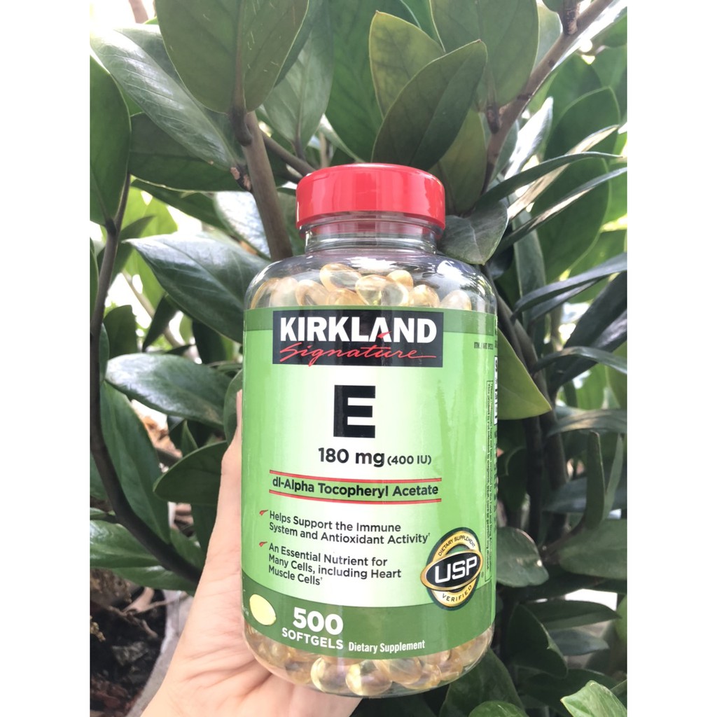 Viên uống bổ sung Vitamin E Kirkland Signature 500 viên của Mỹ