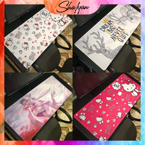 Miếng Lót Chuột Cỡ Lớn 90x40, Bàn Di Chuột Cỡ Lớn, Mouse Pad, Pad Chuột Cỡ Lớn: Supreme, Hello Kitty, Cute, Dễ Thương