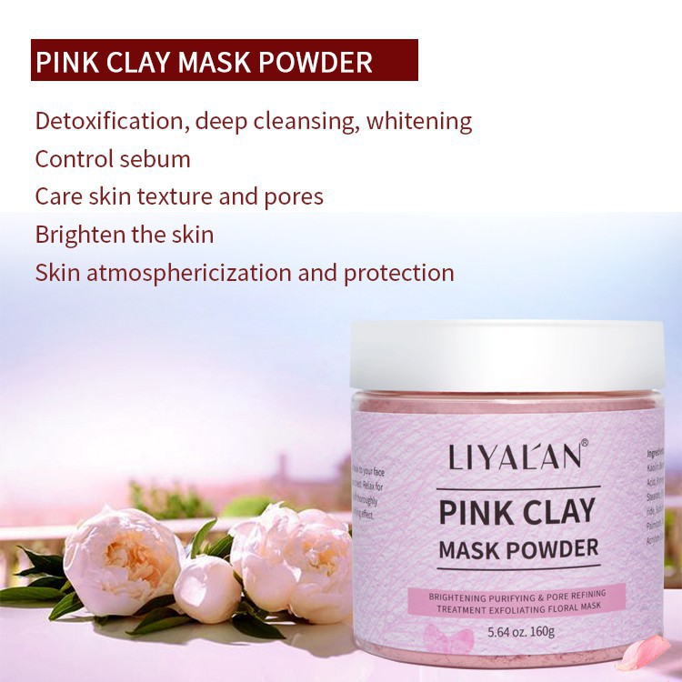 Bột Mặt Nạ Đất Sét LIYAL'AN Làm Sáng Da Tự Nhiên 160g