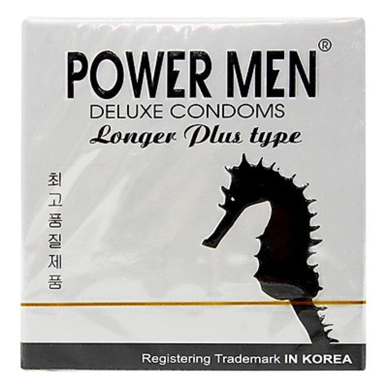 Bao cao su POWER MEN Longer Plus Type cá ngựa bạc hộp 3 cái