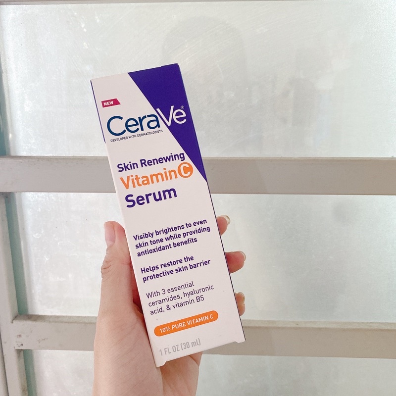 Tinh Chất sáng da mờ thâm Cerave Skin Renewing 10% Vitamin C