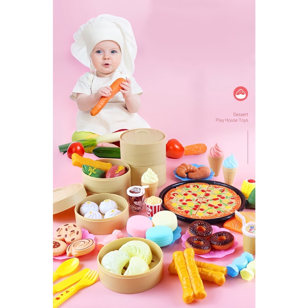 Set Đồ Chơi Nấu Ăn Nhiều Chi Tiết Đồ Chơi Nấu Ăn Bánh Bao Cho Bé Thỏa Sức Sáng Tạo