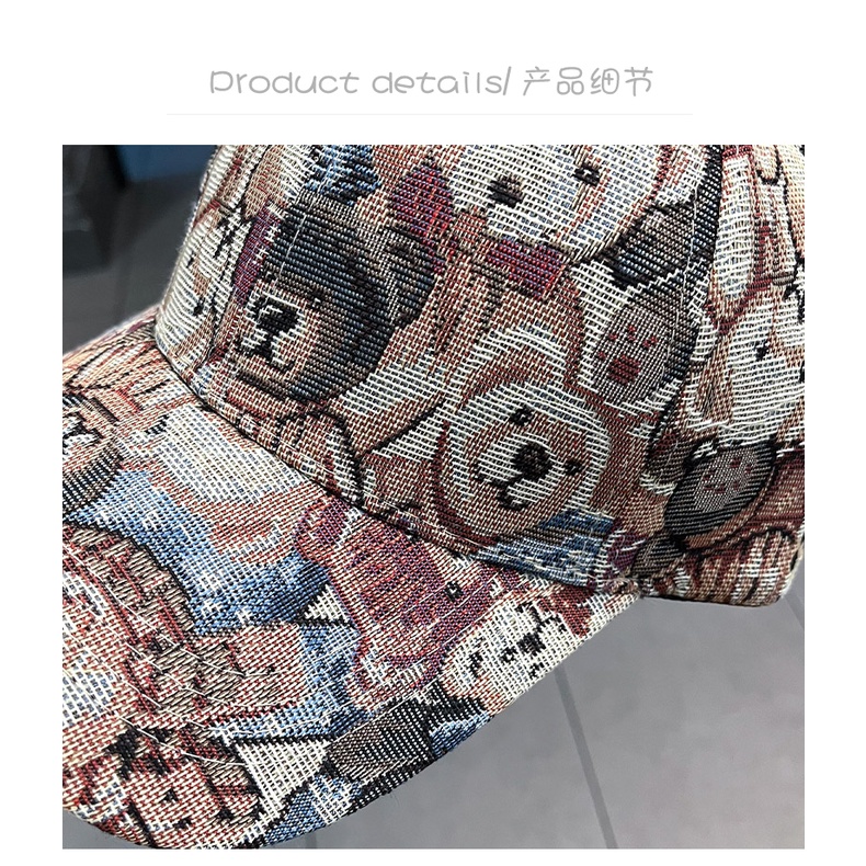 Mũ Lưỡi Trai Thêu Họa Tiết Gấu Hoạt Hình Phong Cách Hàn Quốc Dễ Phối Đồ Thời Trang Xuân Hè Cho Nữ