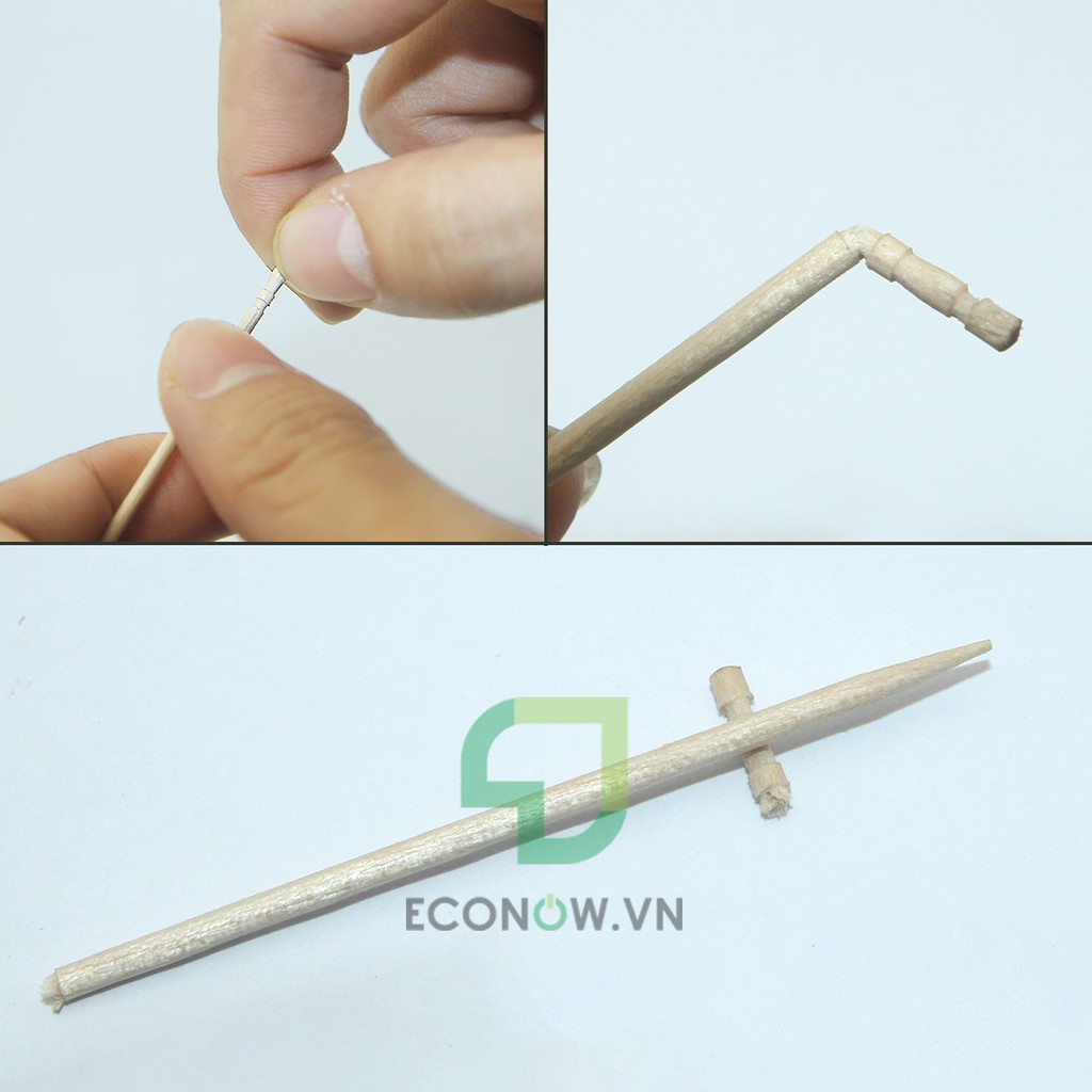 100 đôi đũa gỗ bồ đề kèm tăm bao giấy xanh lá