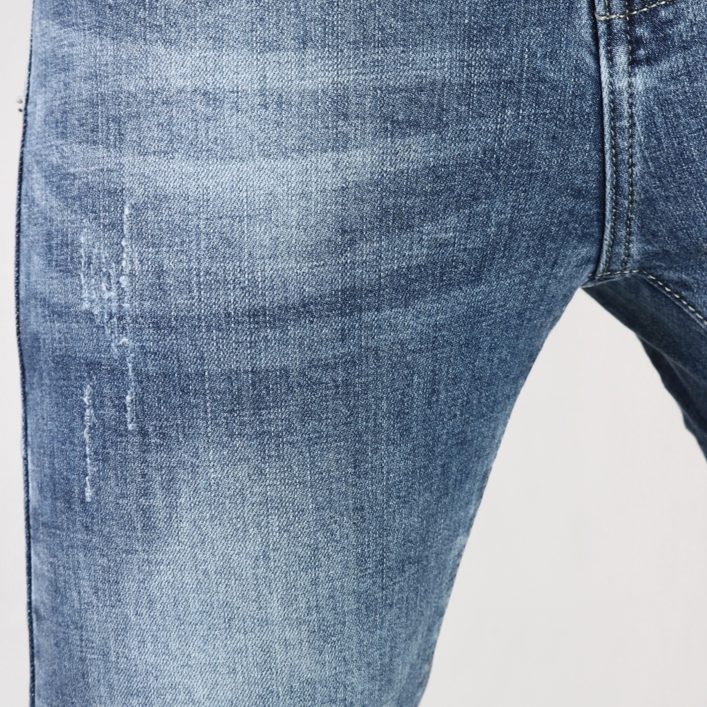 Quần jean nam xanh bạc râu mèo X0133RM chất bò cao cấp vải không ra màu form ôm Slimfit quần jeans đẹp