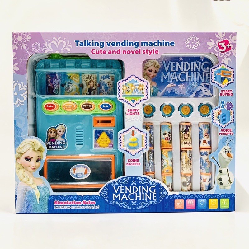 Máy bán nước tự động hình Kitty - Elsa - Heo peppa - Ngựa Pony