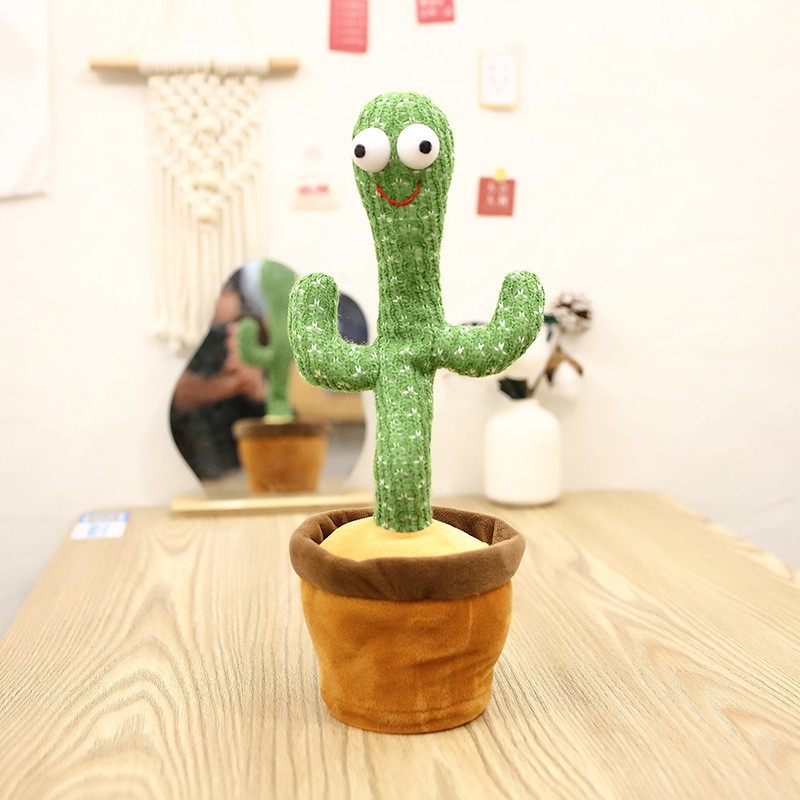 bán như tôm tươi☒✹☾Mới 32cm Dancing Cactus Plush Toy Đồ chơi lắc điện tử với bài hát giáo dục mầm non cho trẻ em