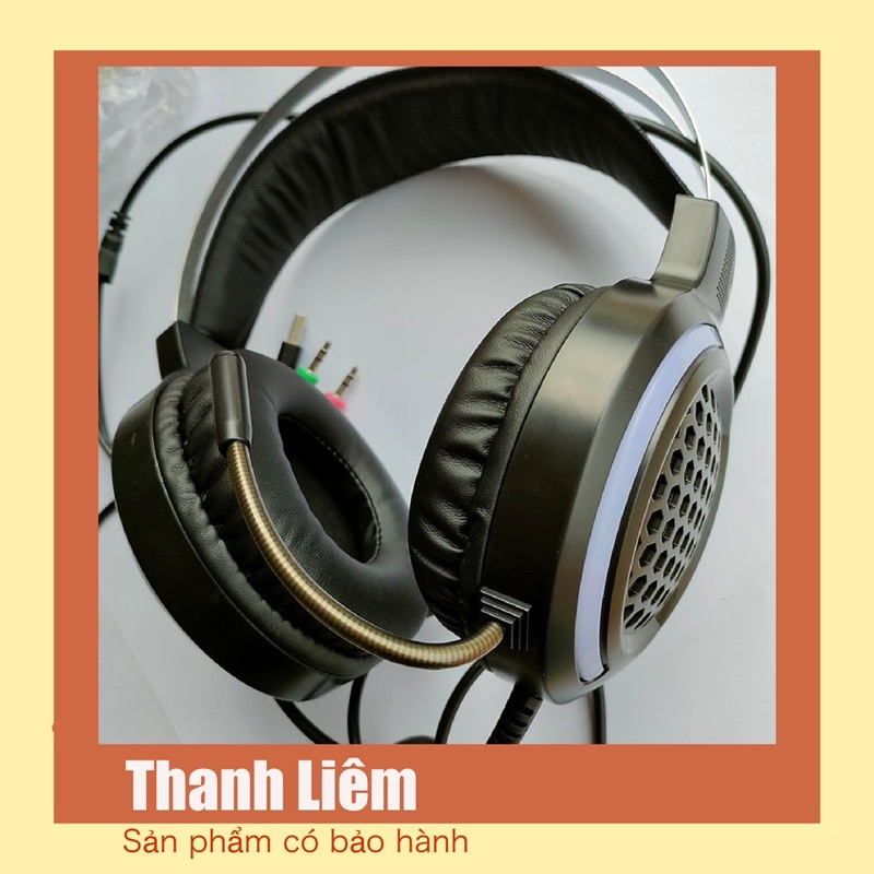 Headphone Gaming HAKU kèm đèn led