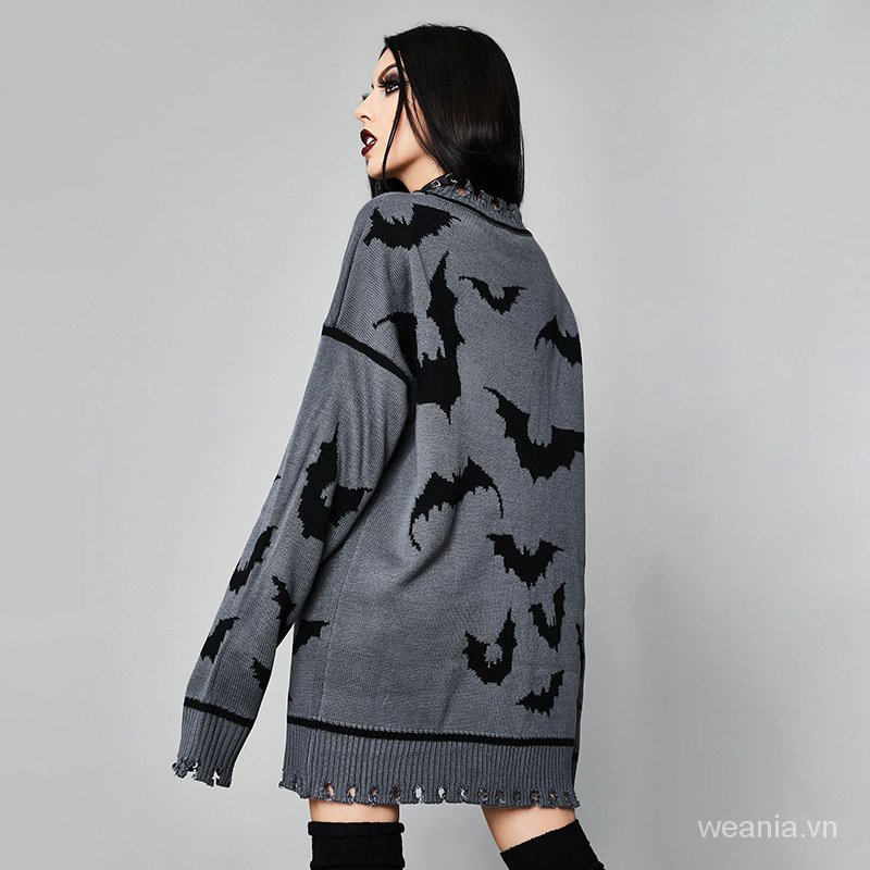 koran đầm cánh dơi dáng rộng in họa tiết xinh xắn dành cho nữ