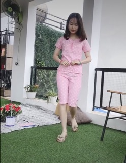 Bộ mặc nhà thô lụa