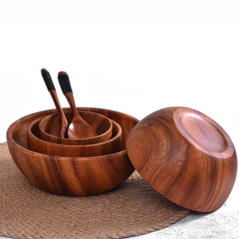 Tô Gỗ Acacia Tự Nhiên Cỡ Lớn Sáng Tạo Cho Nhà Bếp