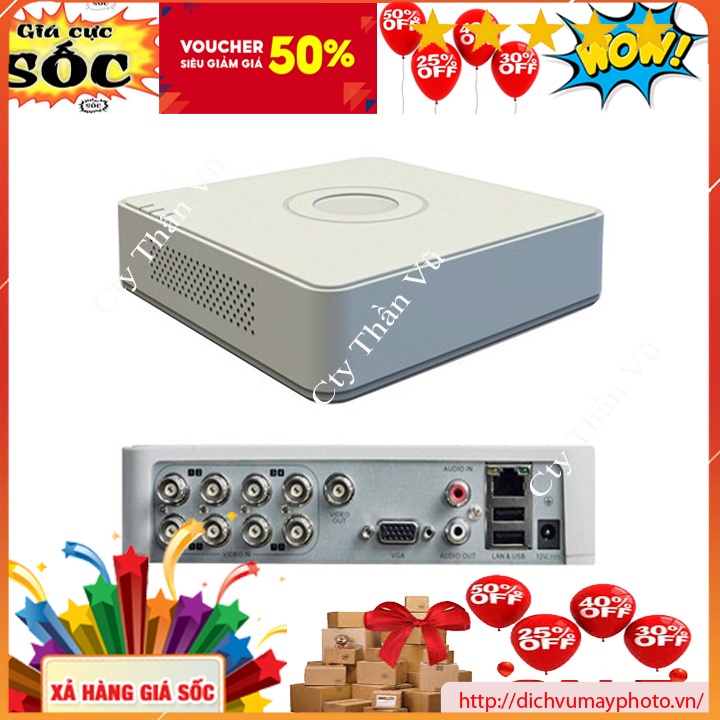 Đầu ghi hình Hik 1.0 (DS-7108HGHI-F1N) 8 kênh vỏ nhựa