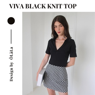 Olalastudio áo croptop cổ v viền ren