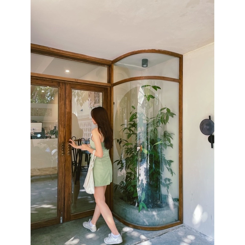 Váy Hai Dây Xanh Matcha Fabric Holic