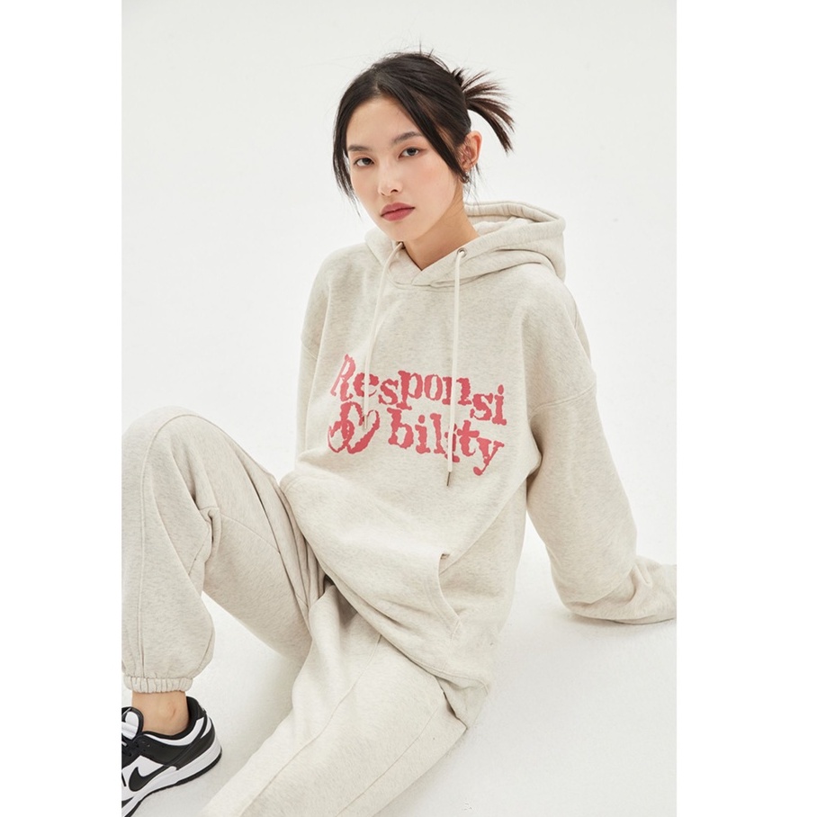 Áo Hoodie Tay Dài Form Rộng Theo Phong Cách Retro Mỹ Dễ Phối Đồ