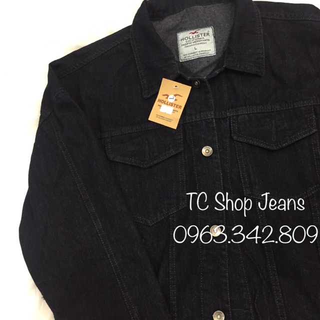 Áo Khoác Jeans Nam Đen trơn Thời Trang Form Rộng (kèm ảnh thật)