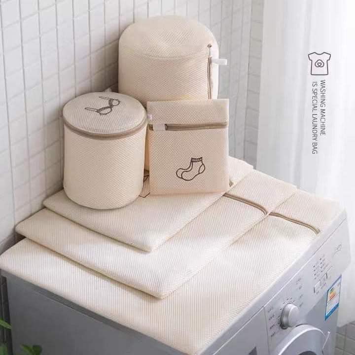 SET 6 túi giặt 2 lớp dành cho máy giặt bảo vệ quần áo, áo len, áo sơ mi, đồ lót