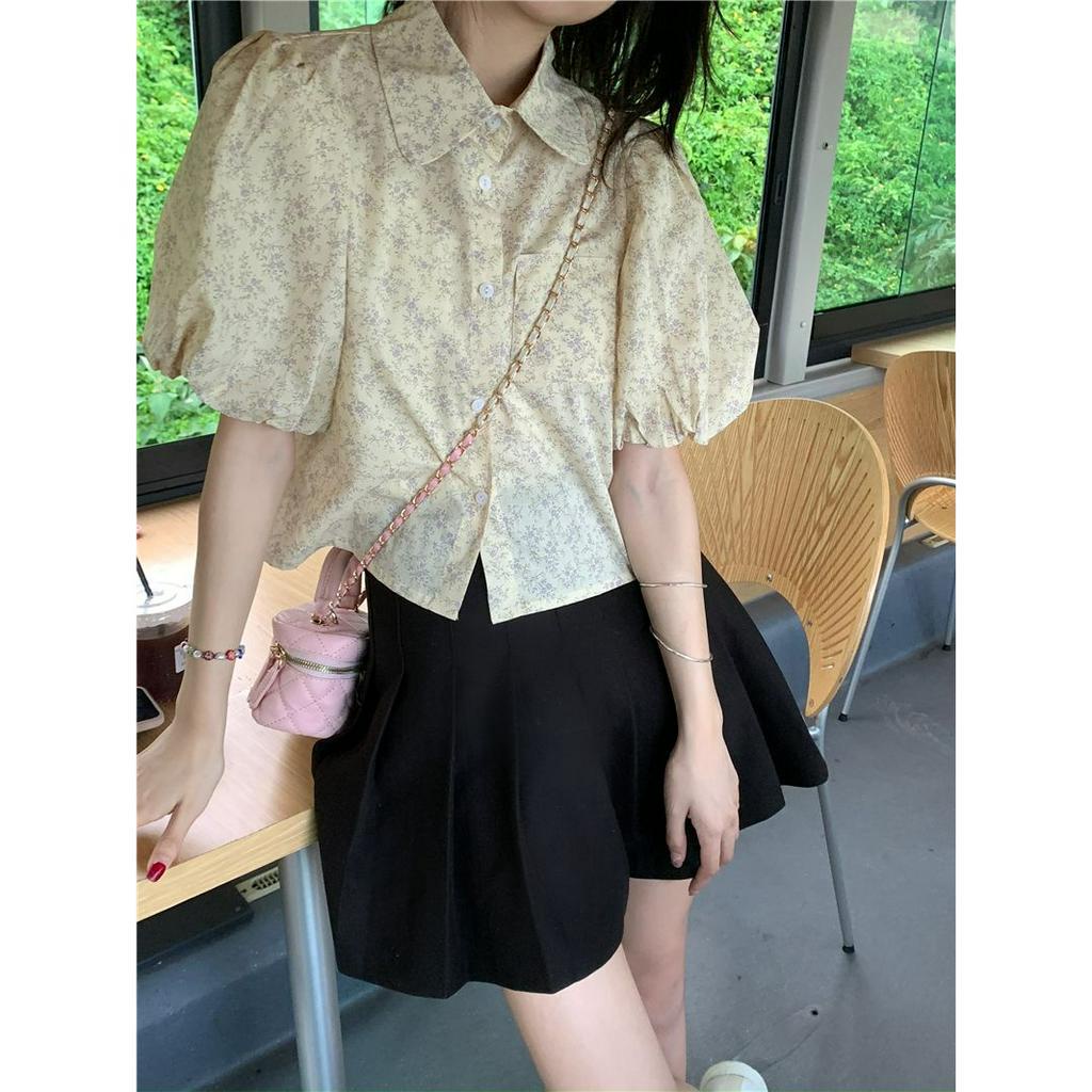 Xiaozhainv Áo Sơ Mi Tay Phồng Họa Tiết Hoa Thời Trang Mùa Hè Cho Nữ