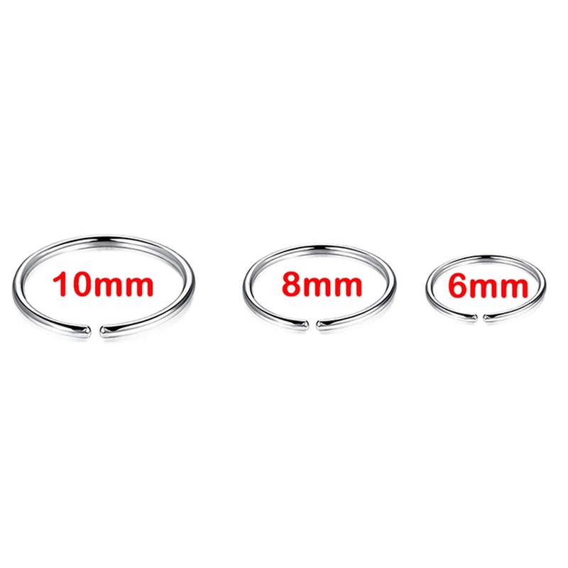 Set 2 Khuyên Mũi Giả Xỏ Lỗ 0.8mm Cá Tính