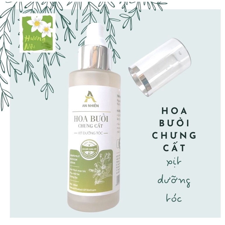 Hoa bưởi chưng cất xịt dưỡng tóc An Nhiên 100ml