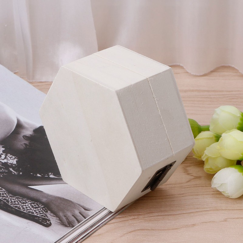 Hộp gỗ đựng trang sức hình đa giác