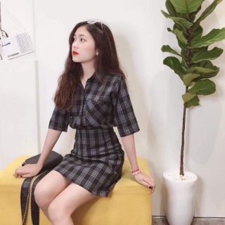 Set kẻ caro [ ẢNH THẬT Ở CUỐI] Hàng có sẵn