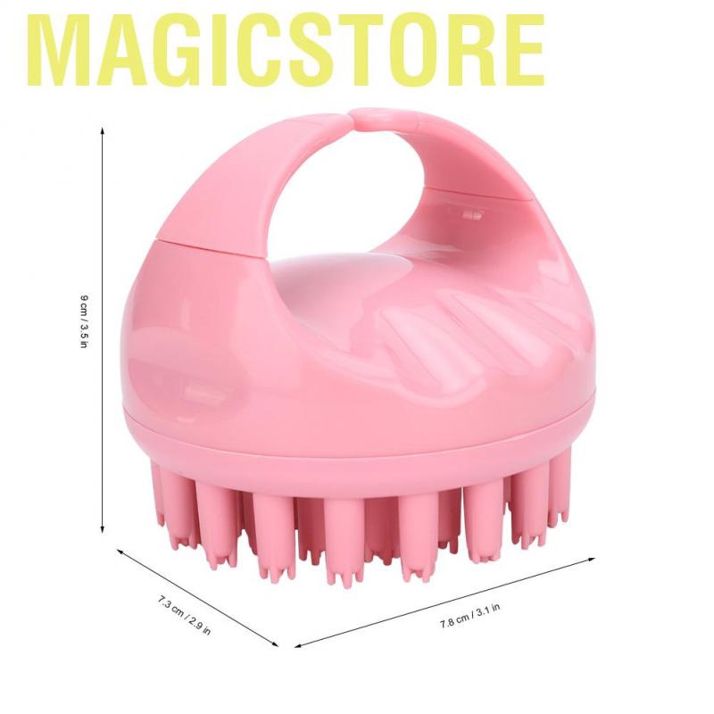 Magicstore Round Shape Handheld Head Scalp Massage Brush Hair Shampoo Washing with Handle