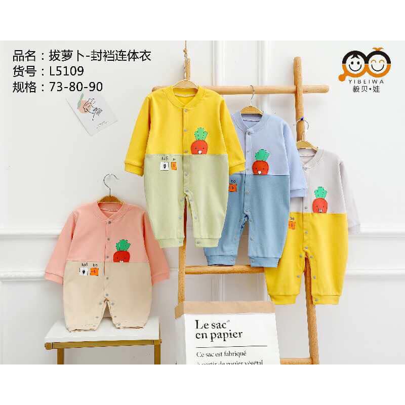 Bộ body cotton mịn cho bé trai bé gái 4-12kg