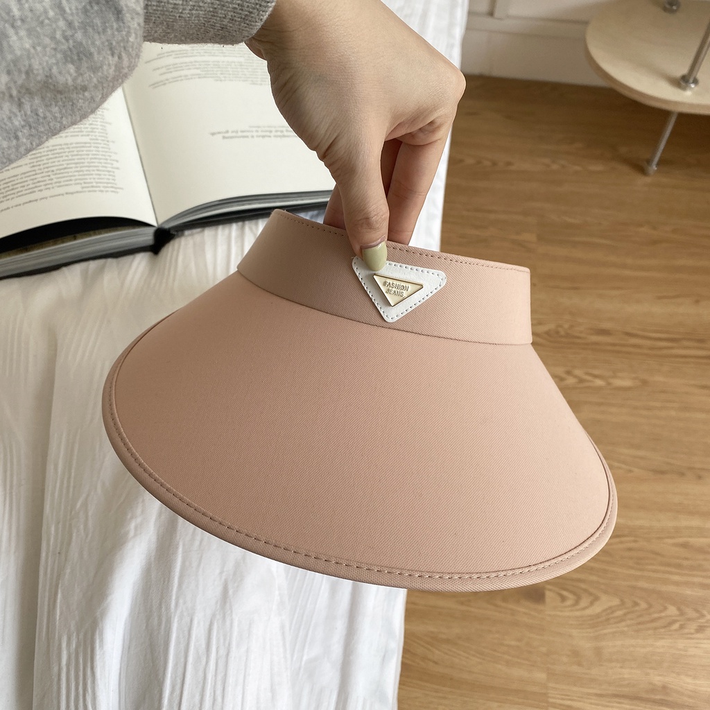 Nón lưỡi trai nửa đầu chống tia cực tím vành rộng hở chóp thời trang mùa hè dành cho nữ