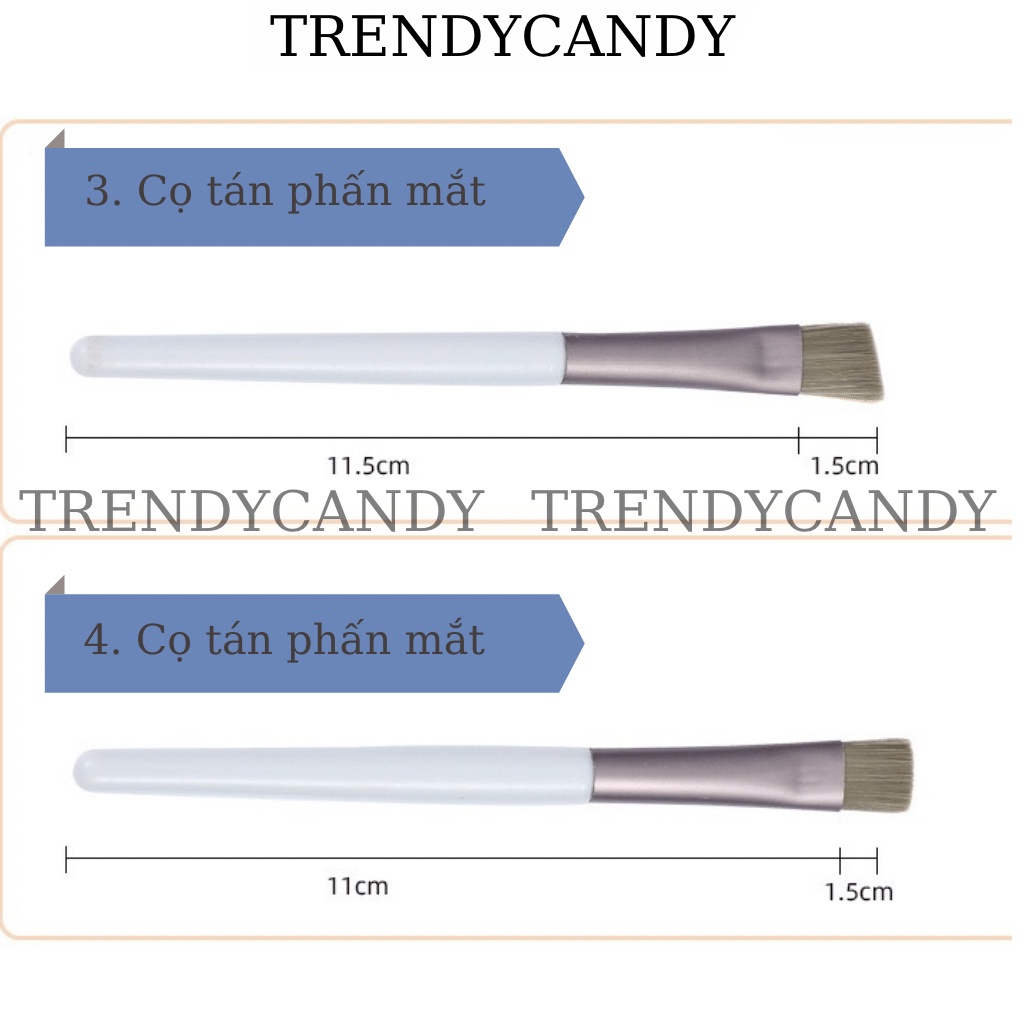 Cọ trang điểm set 8 món mini dễ thương