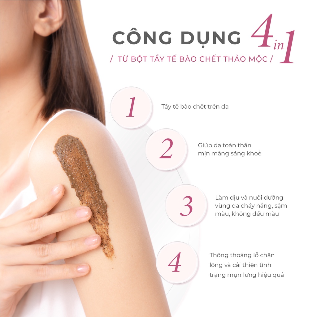 Bột Tẩy Tế Bào Chết Thảo Mộc 23 Vị Oliadi 500gram - Sạch Da Dưỡng Sáng Toàn Thân