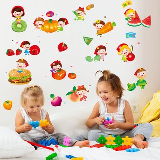 Decal dán tường sticker hoa quả cho bé DLX3752