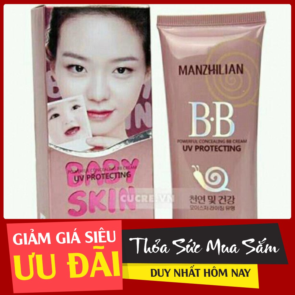 [XẢ KHO_FREESHIP] Kem nền bb cream baby skin ốc sên