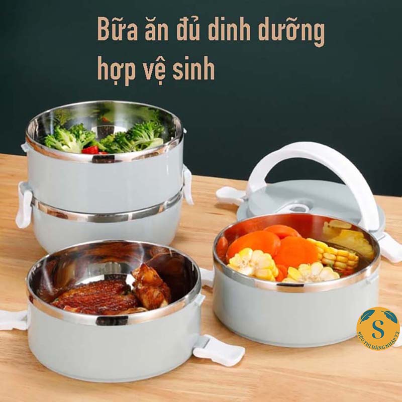 Cặp Lồng Cơm 4 Tầng, Hộp Đựng Cơm Văn Phòng, Hộp Giữ Nhiệt Cơm [HỘP CƠM]