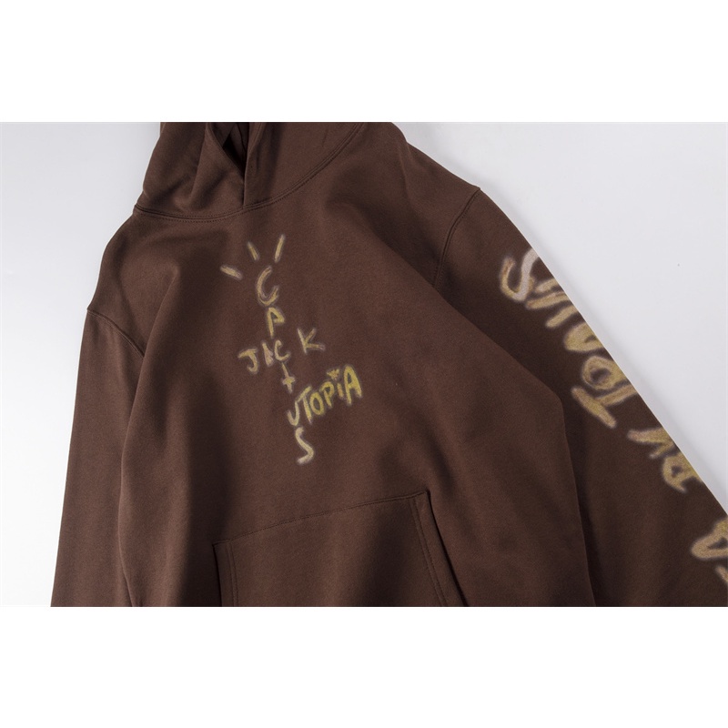 Hàng Bán Chạy Áo Hoodie Thể Thao Cotton Plus Size Tay Dài In Hình Travis Scott Jack Rushadk Xương Rồng Cho Nam Và Nữ
