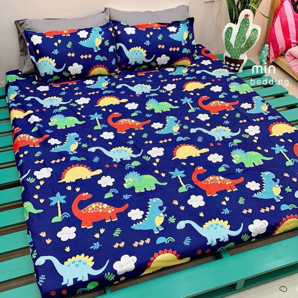 Rẻ nhất hcm Bộ ga gối cotton poly 1m4 hcm 4M003