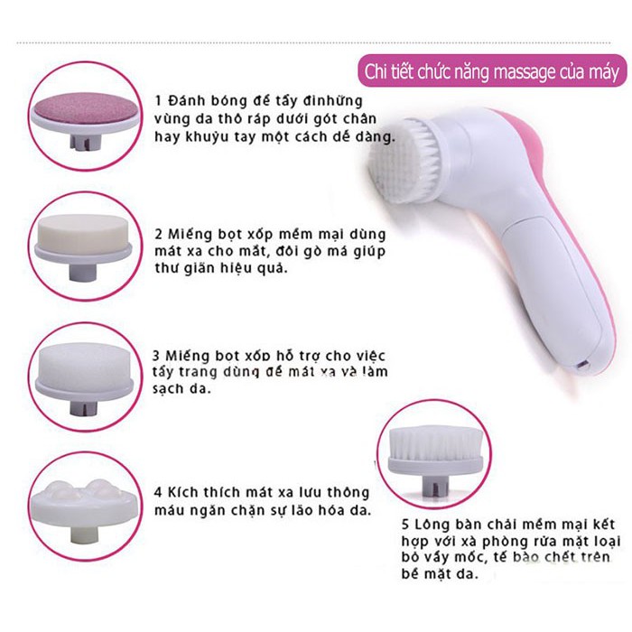 Máy massage mặt 5 in 1 + TẶNG 3 khuôn kẻ mày Hàn Quốc | BigBuy360 - bigbuy360.vn